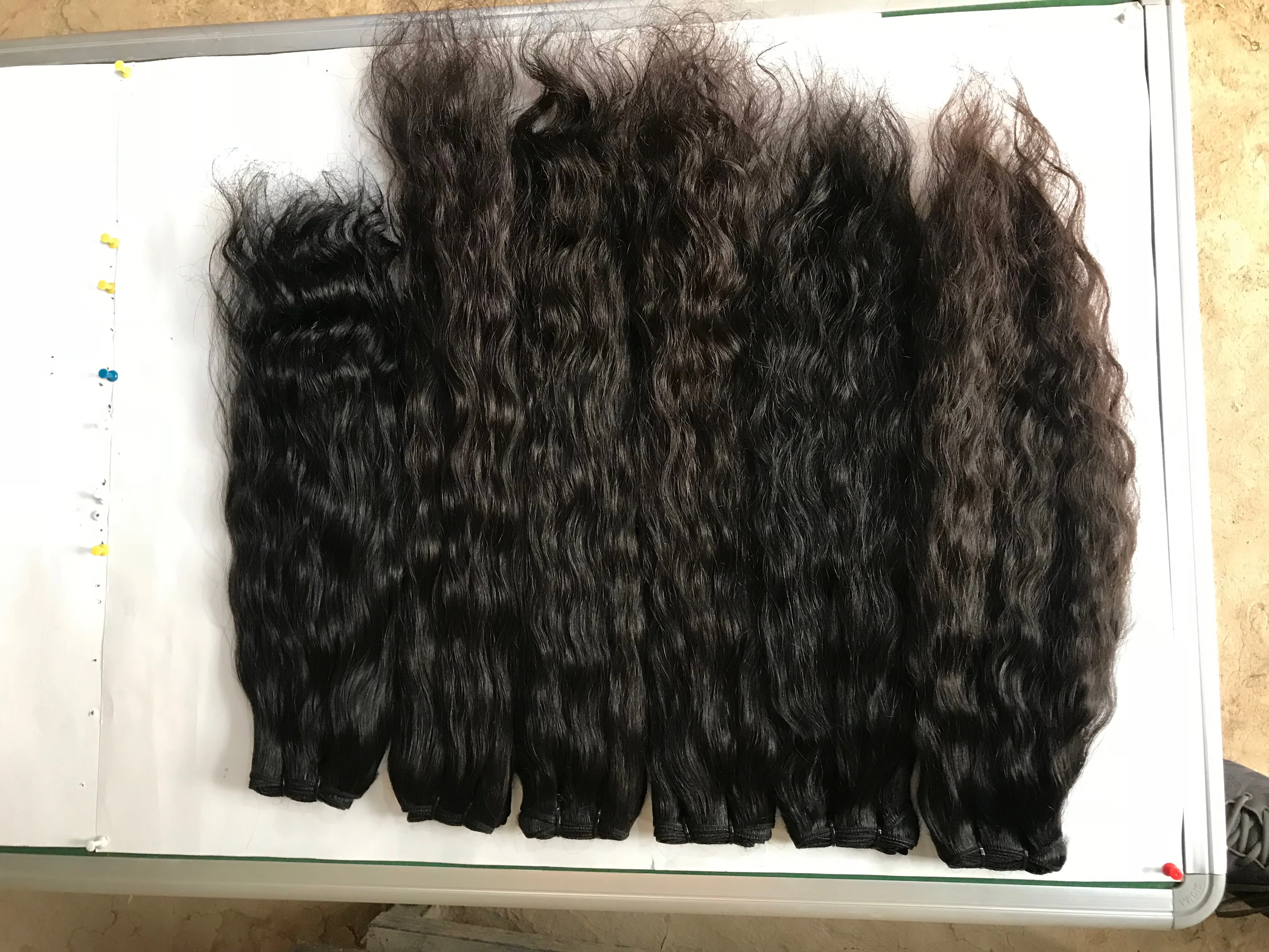 Wholesale 100% Full Cuticle Aligned Temple Virgin Raw Indian Hair, Human Hair Bundle