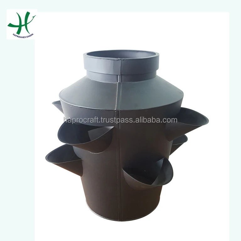 High Quality Classic Country Design Stacking Flower Pot Planter Poly Pot Combined Garden Planters Set of 3 Home Use House Floor