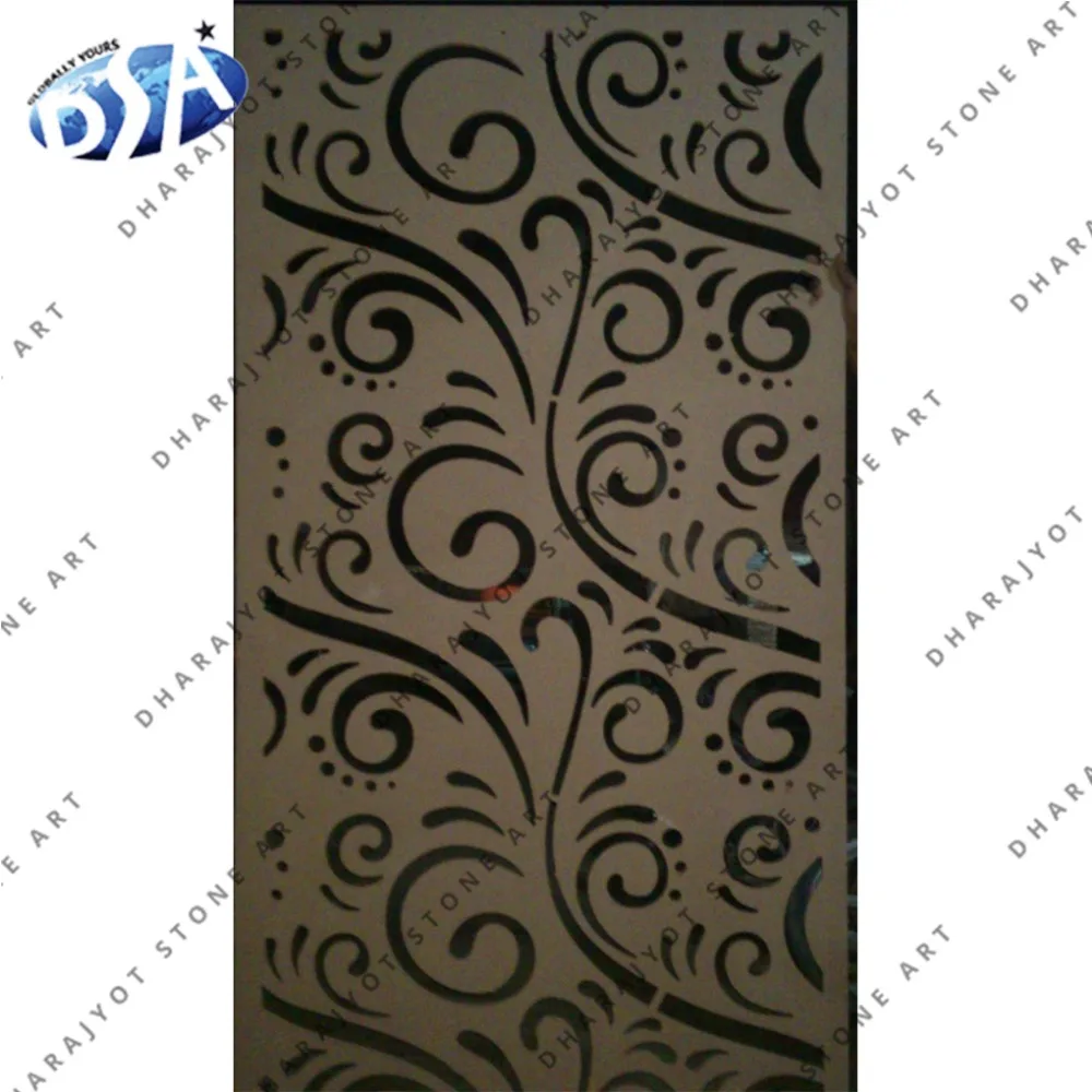 
marble brown mdf jali decor 