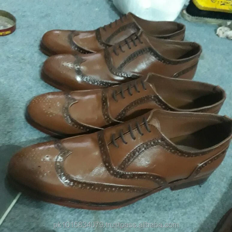 Brown Oxford Brogue Dress Shoes, Whole Sale Hand Crafted Mens Footwear