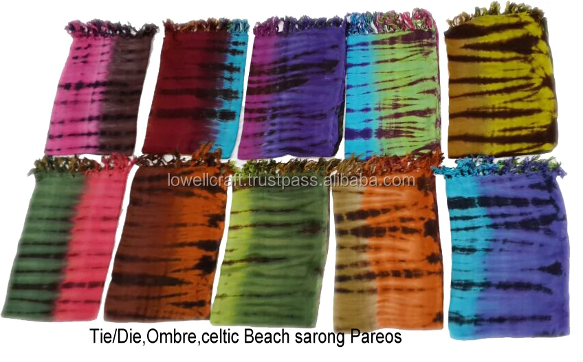 Beach Sarong Cover Up Wrap Bikini Swimwear Dress Women tie dye Pareo