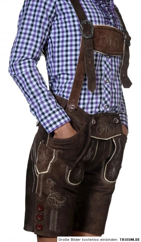 
Suede Leather Short/Kurze Lederhosen, German/Trachten/Bavarian 