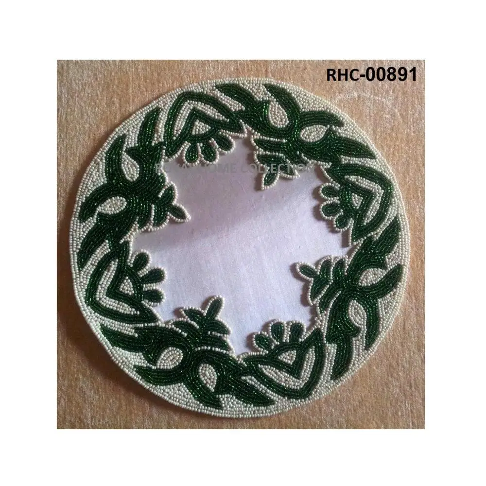 Dining Table Decor Beaded Place Mats Table Decor Made Glass Round Beaded Place Mats At Reasonable Price