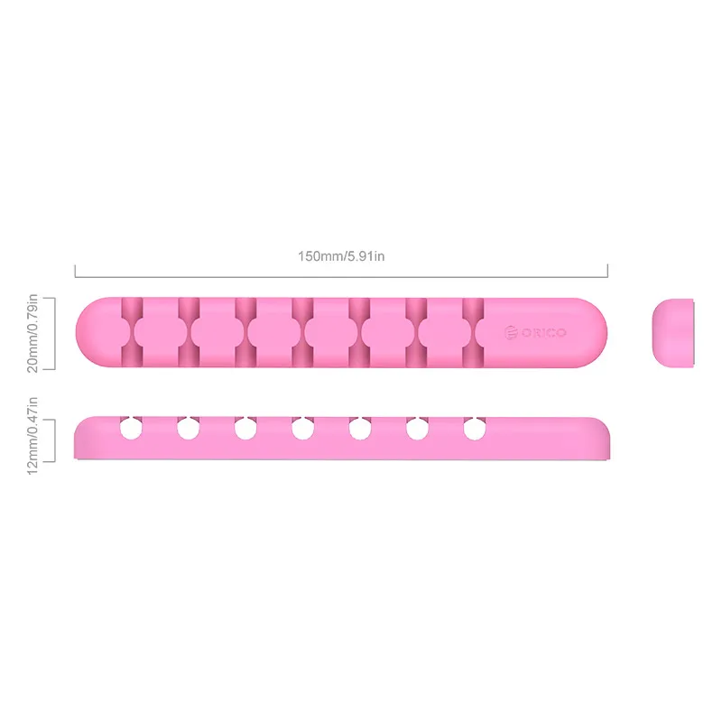 ORICO 7 Slots Silicone Clips Holders Desktop Cable Desktop Cable Manager