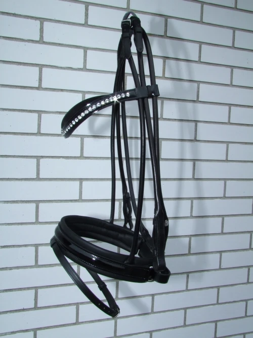 Snaffle Leather Bridle On High Quality Indian Leather with SS Buckles Cow Soft Padding Crank Noseband