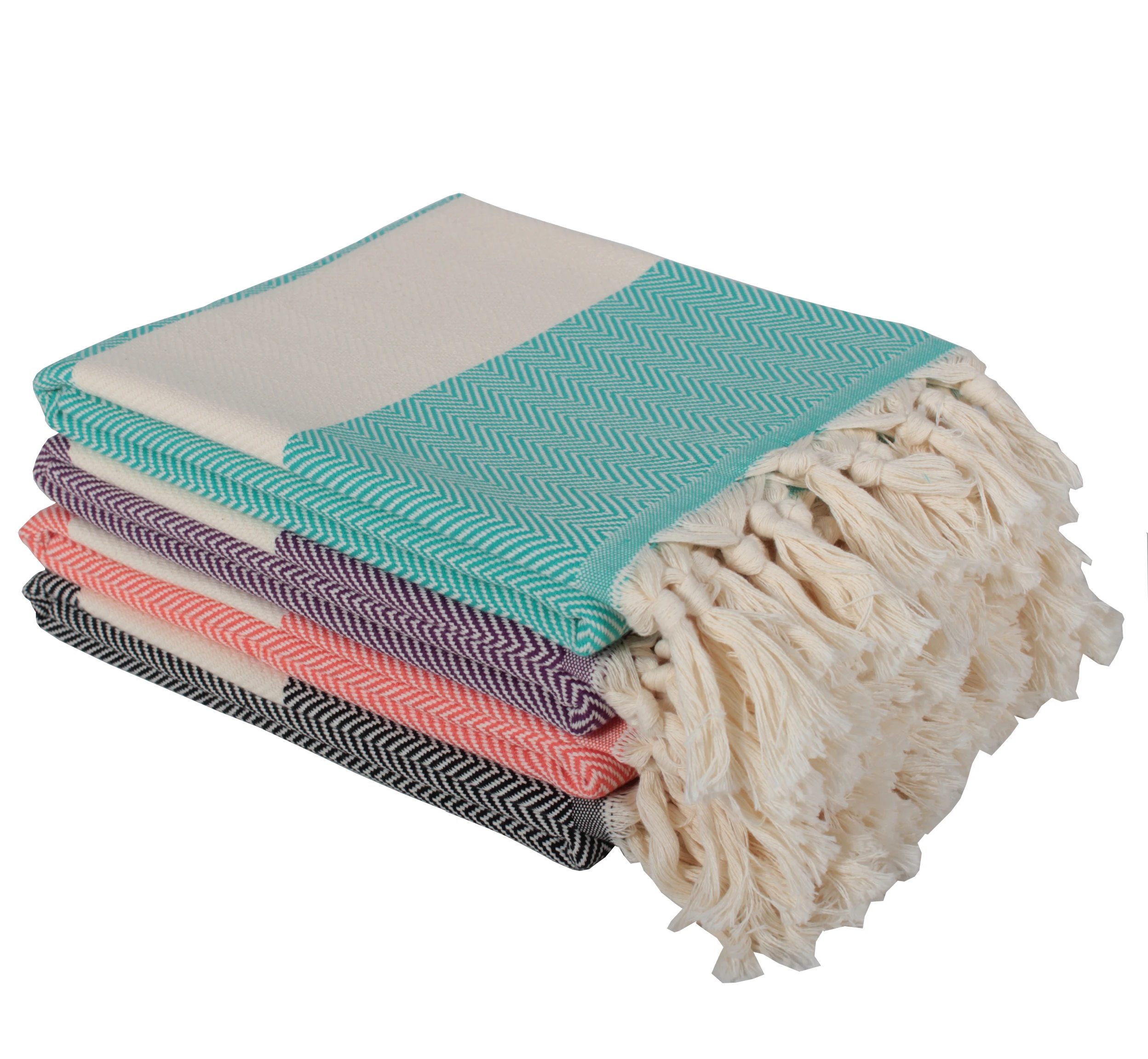 High Quality Best Price Herringbone Pattern Turkish Towel , Bath Towel , Beach Towel , Fouta