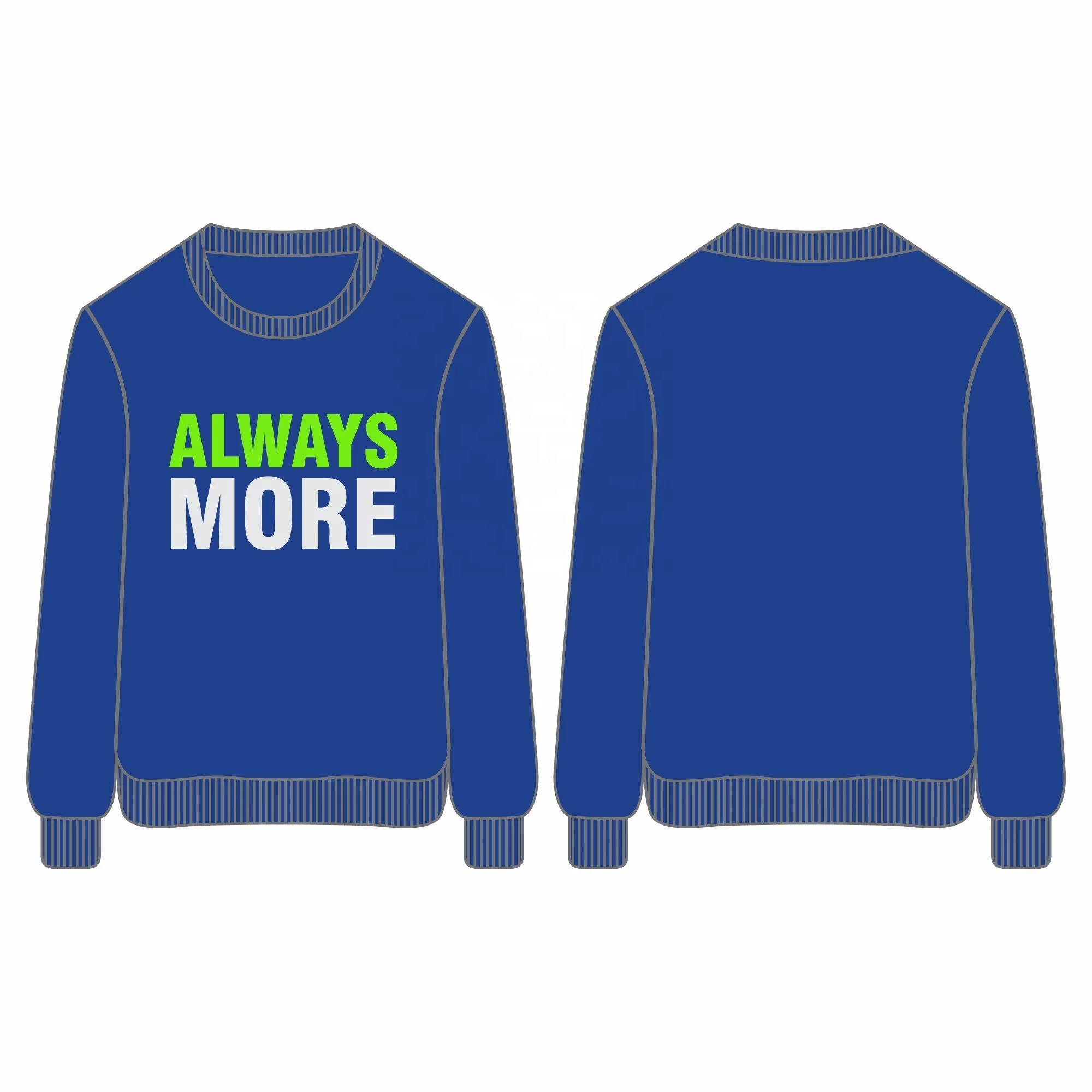 Always More Cotton Sweatshirts Gym Sweatshirt Sublimation Digital Print Sweatshirts 3d Print Hoodie without Hood