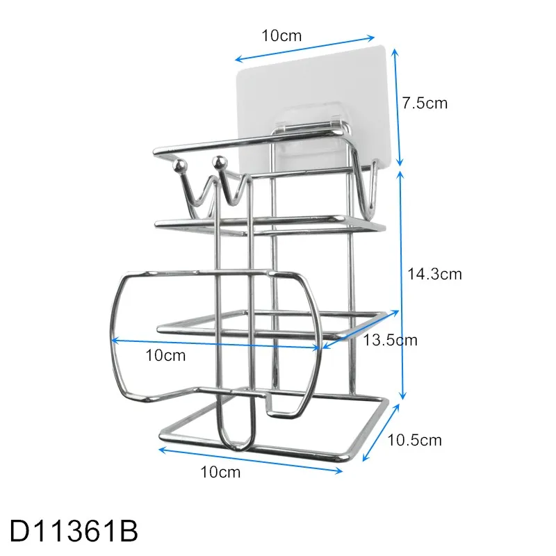 Self adhesive wall mounted Hair dryer holder
