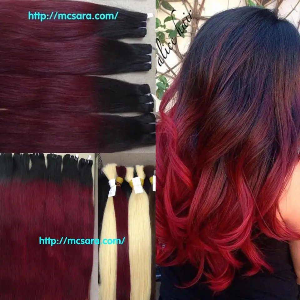 high quality  human hair bundles straight Vietnamese  ombre hair two tone braiding hair with factory price OEM ODM