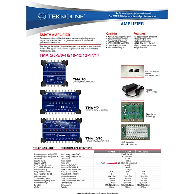 High Quality SATELLITE AMPLIFIER TMA 9/9