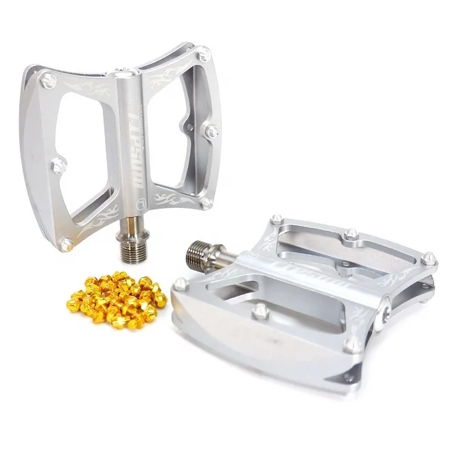 Tipsum Ti-Blade Titanium Axle for MTB Road Bicycle Pedal with Extra Pin Silver Color