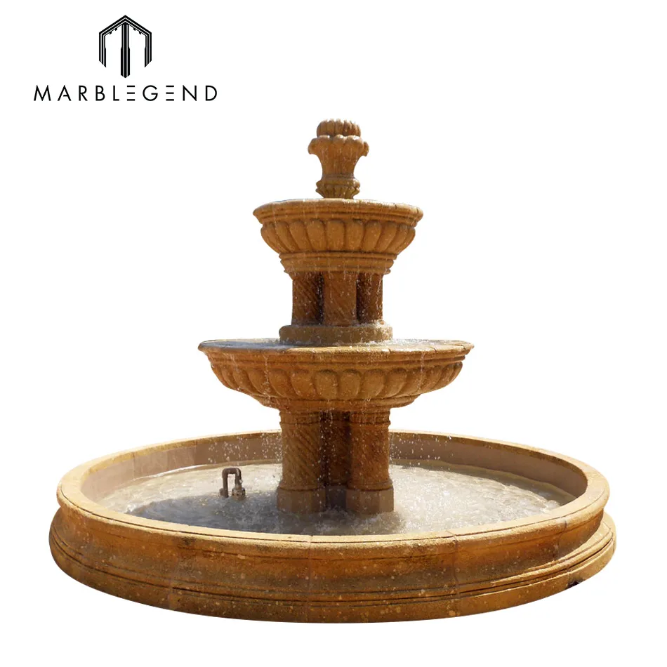 factory price wholesale garden stone fountain product large outdoor China marble water fountain for backyard decor