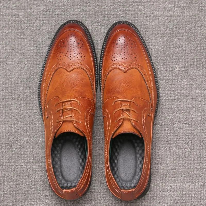 Durable best price outdoor genuine leather men dress shoes with Custom design and color