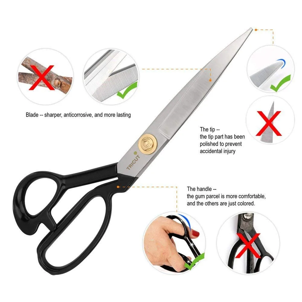 Tailor Sewing Scissors - Heavy Duty Scissors  Than Stainless Steel Scissors - Professional All Purpose Shear