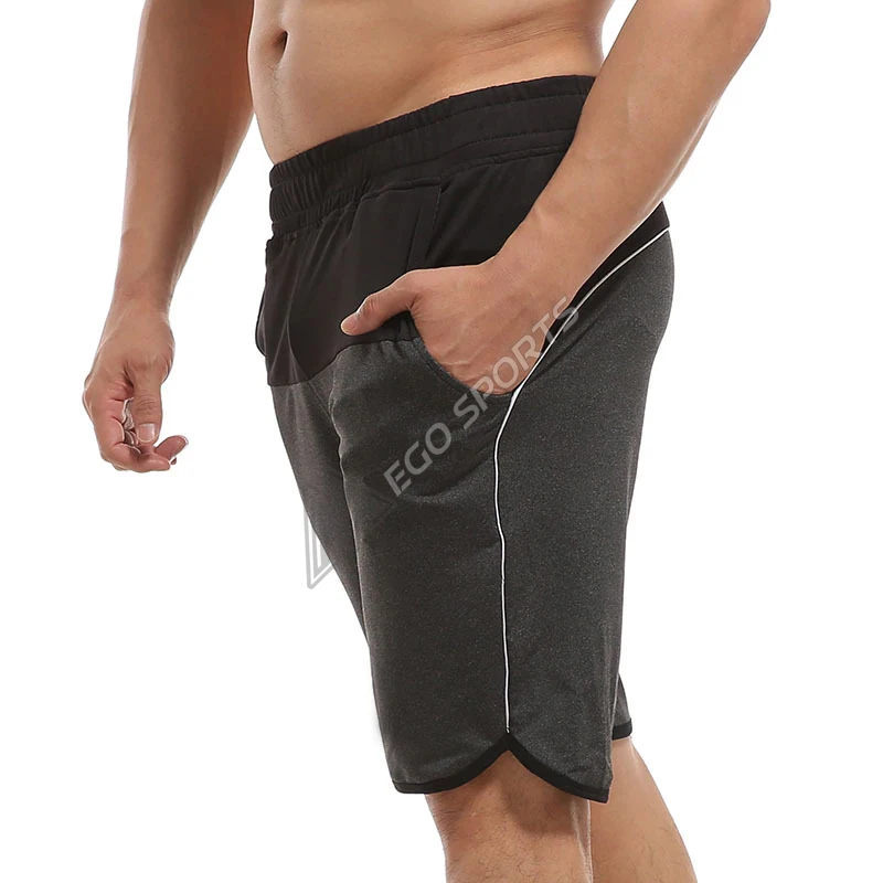 Шорты мужские спортивные быстросохнущие, повседневные свободные штаны из полиэстера, для бега, бодибилдинга, спортивная одежда