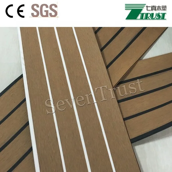 190x5мм рулоны ПВХ Тиковый синтетический Тиковый настил из ПВХ мягкий настил для лодки