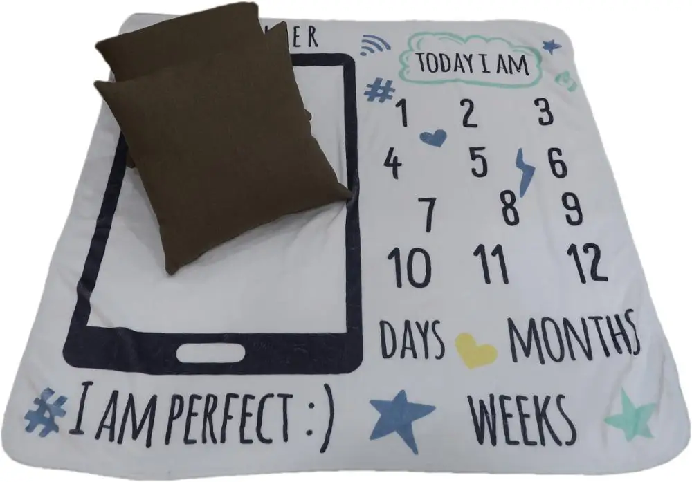 Sublimation custom print milestone blanket