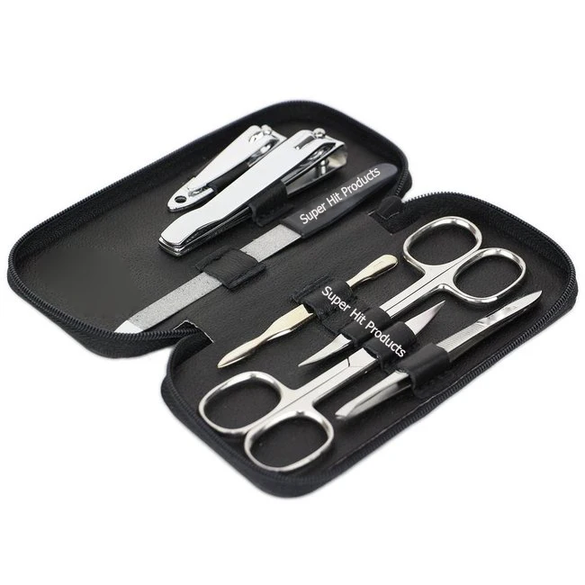 
manicure set leather stainless steel 