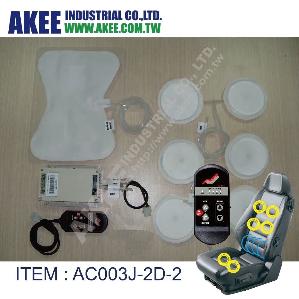 Newest switch car seat airbags massage pneumatic air inflatable pressure bladder lumbar support system car massage