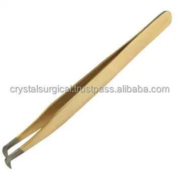High Quality Rose Gold Wholesale professional German / Japanese stainless steel Private Label eyelash extension tweezers