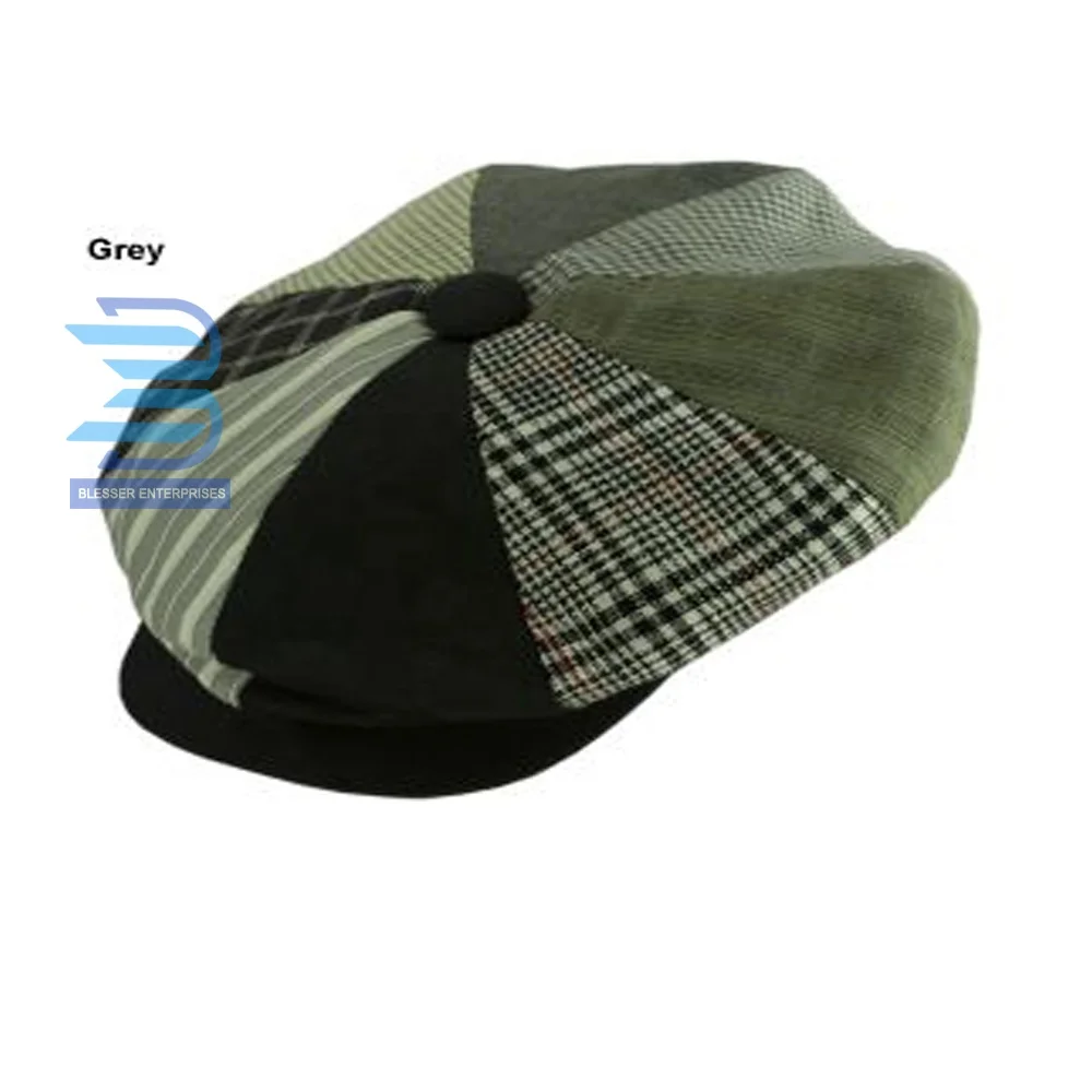 Новый дизайн шапка из 100% шерсти в елочку с большим яблоком твидовая