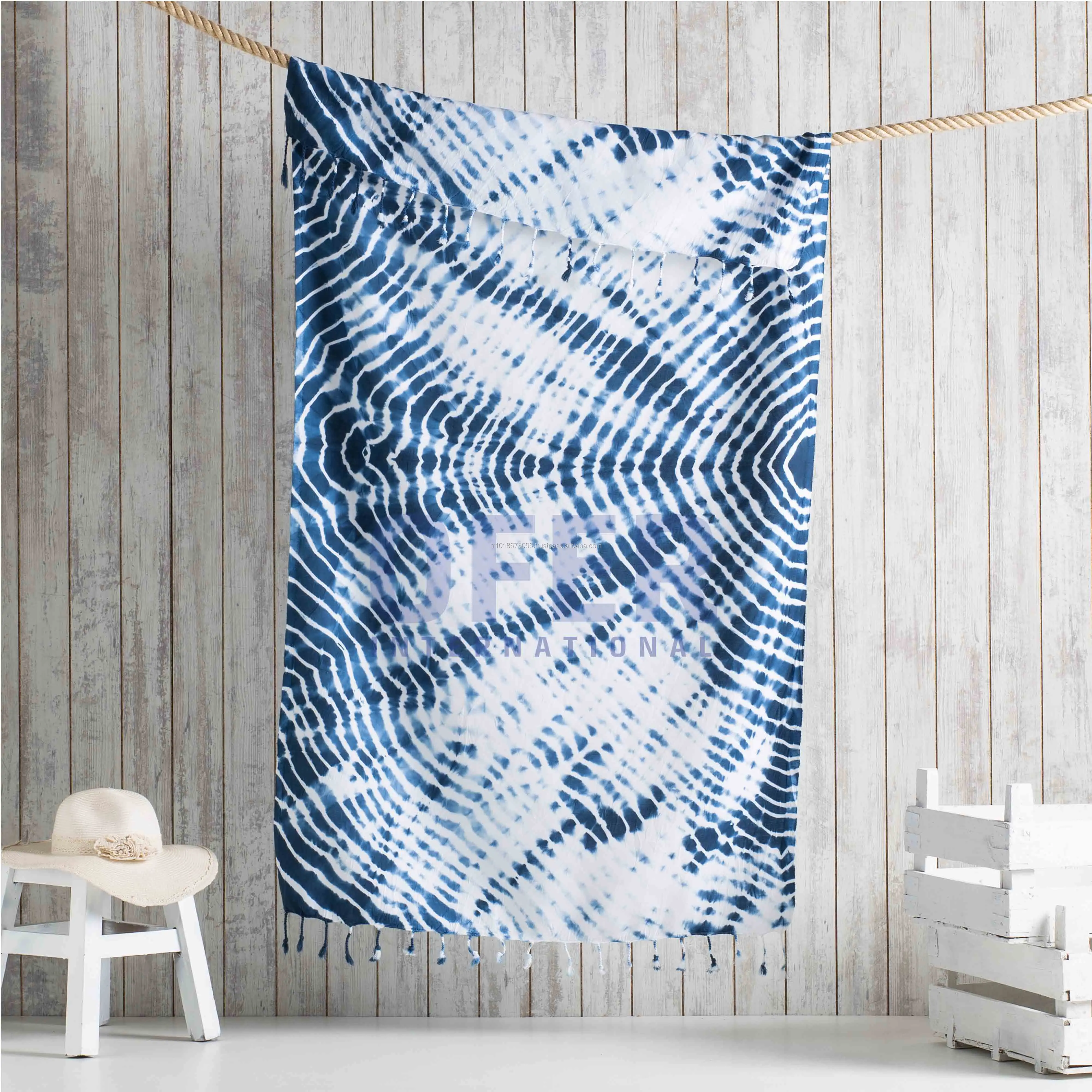 Tie dye Pestemal Turkish Beach Towel Tie-dye Fouta, Hand dyed - Made in Turkey cotton bedspreads Turkish Towel Handloomed 40x70