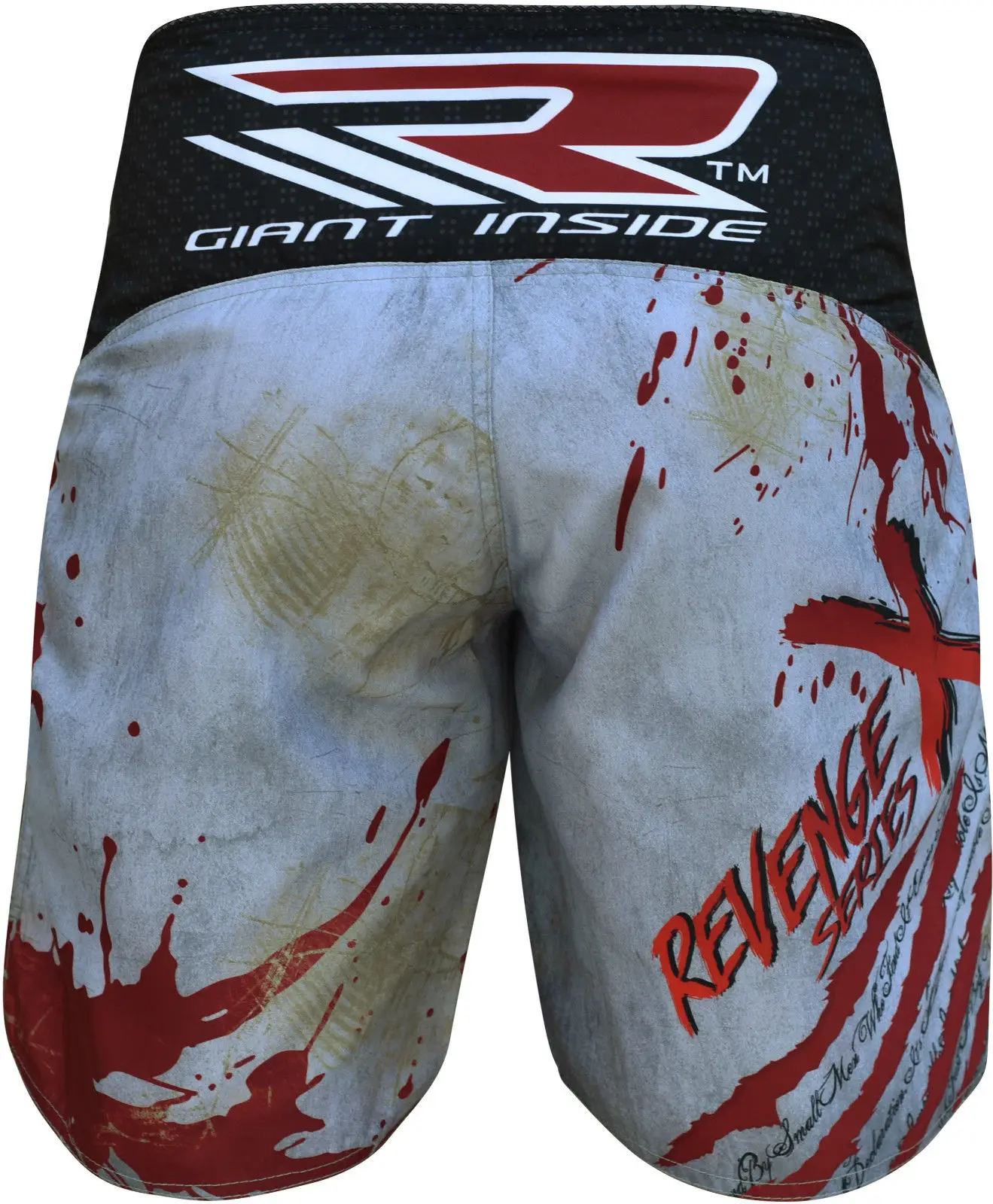 Blood MMA Shorts Grappling Kick Boxing Mens Muay Thai Cage Fight Trunks