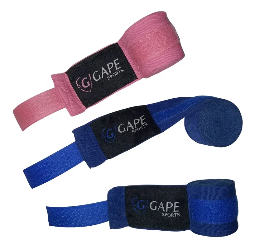 Wholesale custom boxing hand wraps cotton semi elastic breathable colorful mma muay thai boxing hand wraps boxing wraps