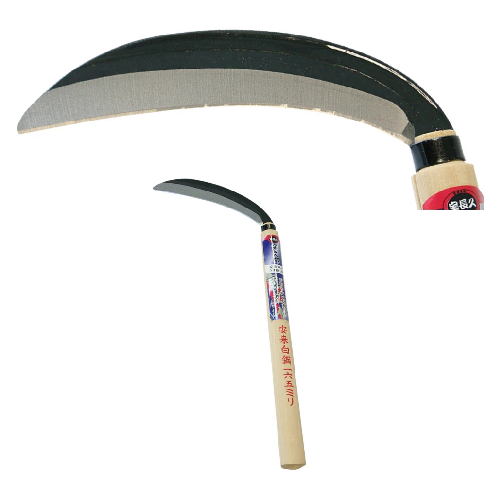 High quality steel garden farm Japanese long handle sickle for sale