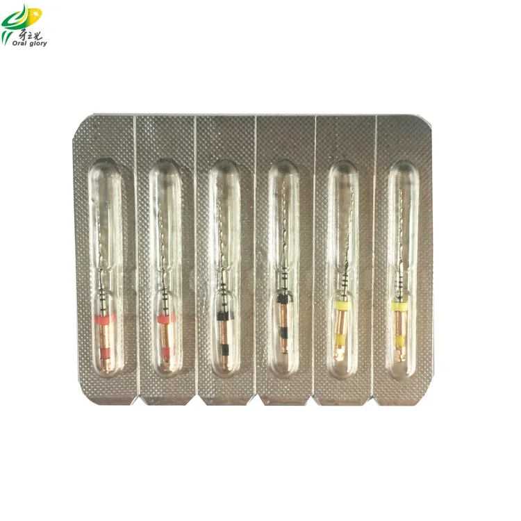 NITI rotary dental endo files roll wave file gold with heat activation reciprocating system