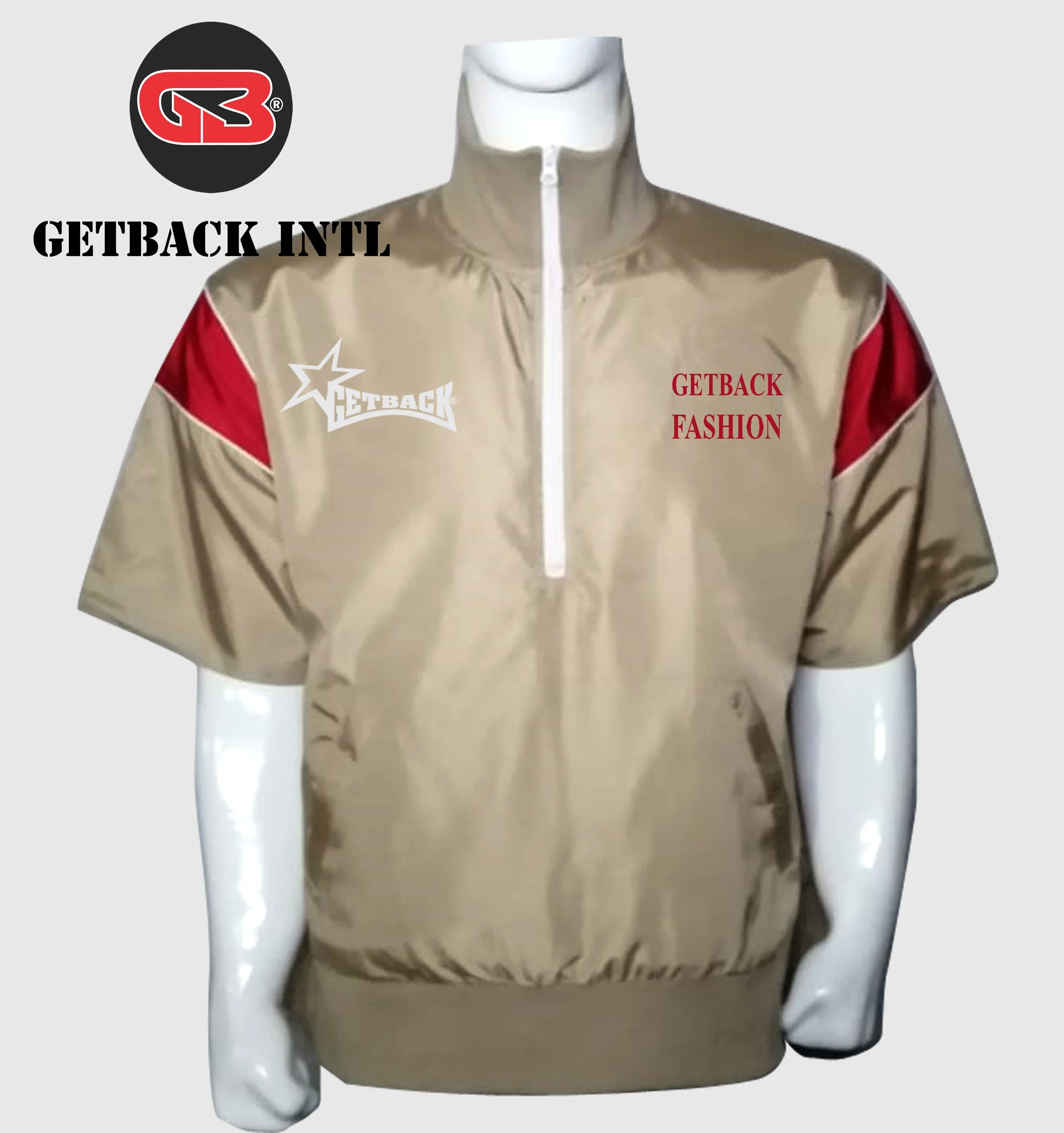 Custom Nylon Fashion Jackets / Nylon Fashion Jackets / Half Zip Nylon Pullover Jackets