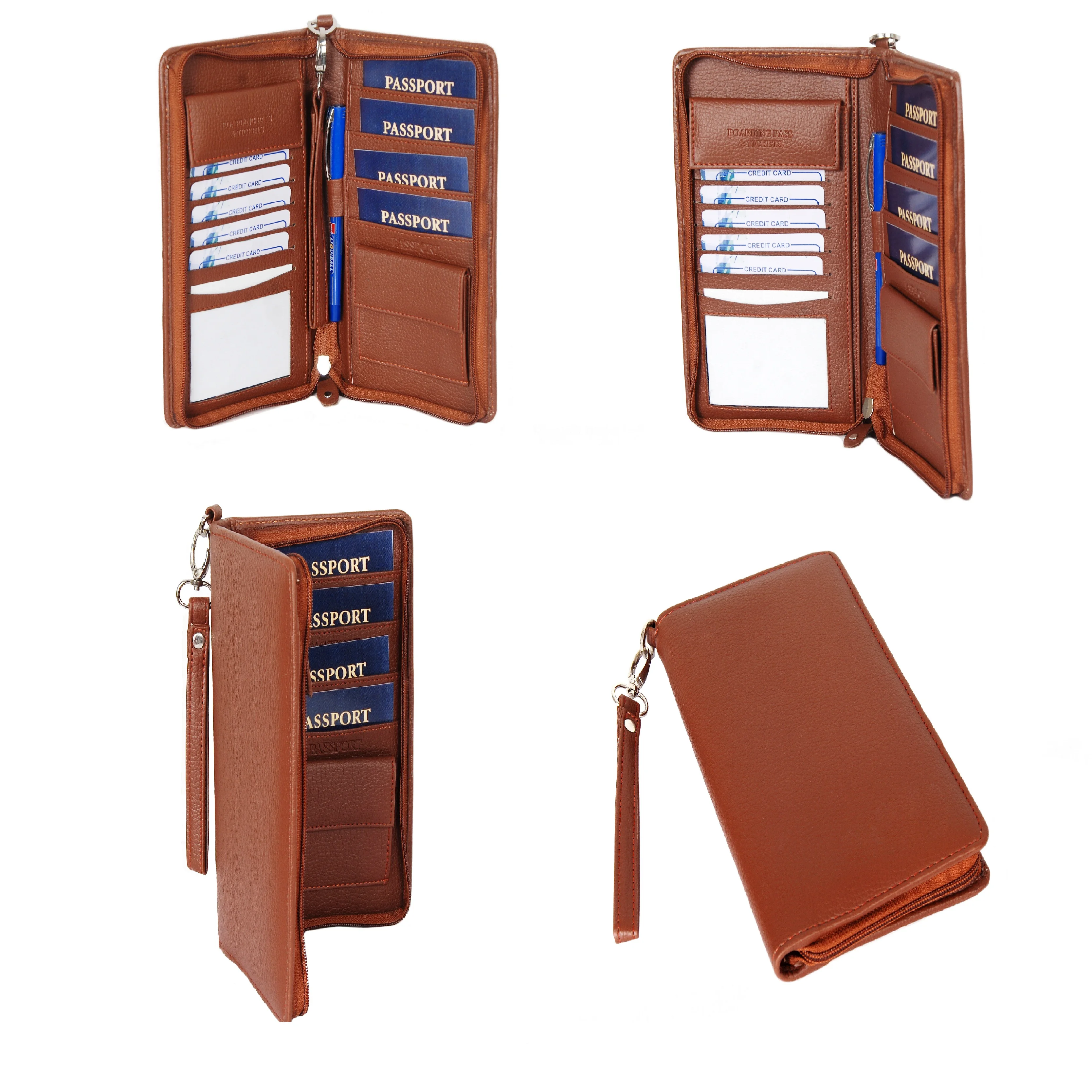 Premium Quality Family Passport Holder Leather Travel Wallet