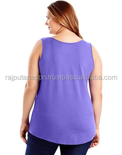 Women Tanktop T-shirt Ladies Wholesale Fat Girls Tank Top Full Printed Plus Size Sleeveless Tops