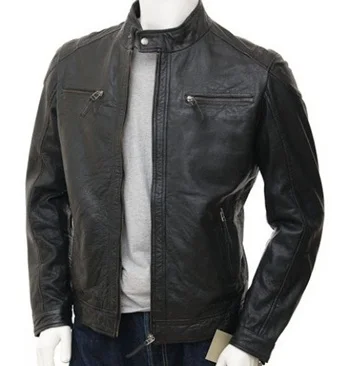 
Top Quality Mens Black Leather Jacket 