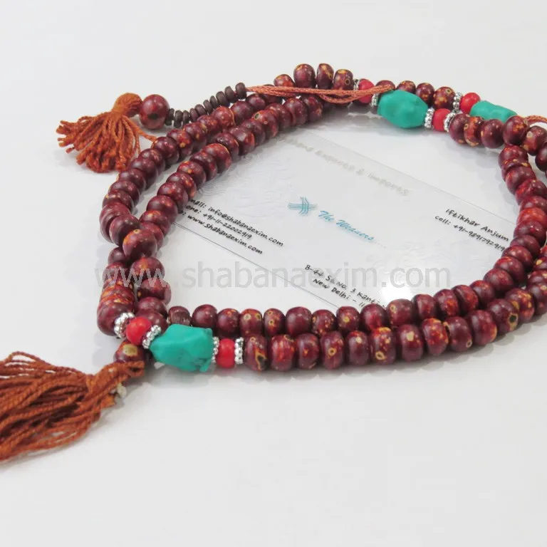 Tibetan prayer mala hippie necklaces Buddhist Prayer Beads