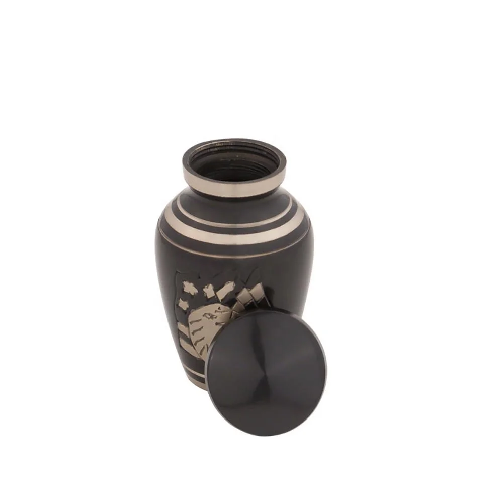Slate Black Dome Top Cremation Pet Urn for Ashes unique pet urns  Stainless Steel Pet Cremation Urn or Animal Crematory Gifts