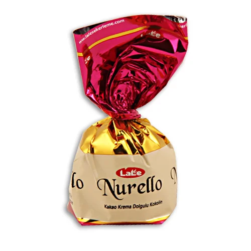 NURELLO MILKY HAZELNUT STRAWBERRY COCOA CREAM FILLED ONE TWIST COMPOUND CHOCOLATE HALAL