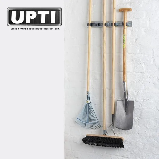 DIY Geratehalter/Geratehalterleiste High Quality Aluminum Home & Commercial Use Mop, Broom & Wall Tool Holder Organizer Holder