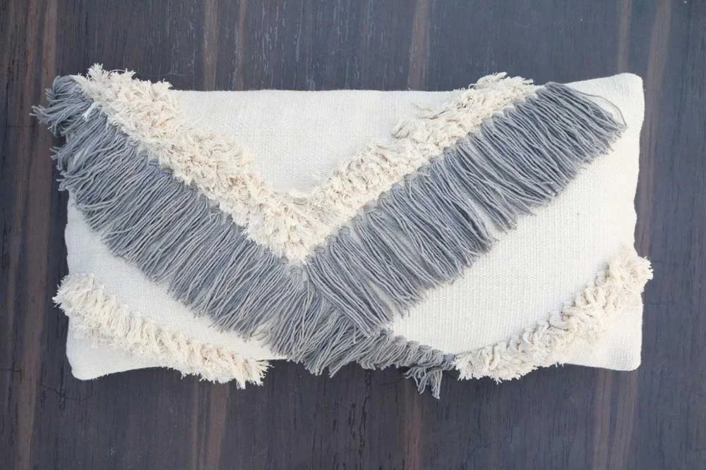 Boho Woven Lumbar Cushion Cover Decorative Pillow Cover Bohemian Moroccan Pillow