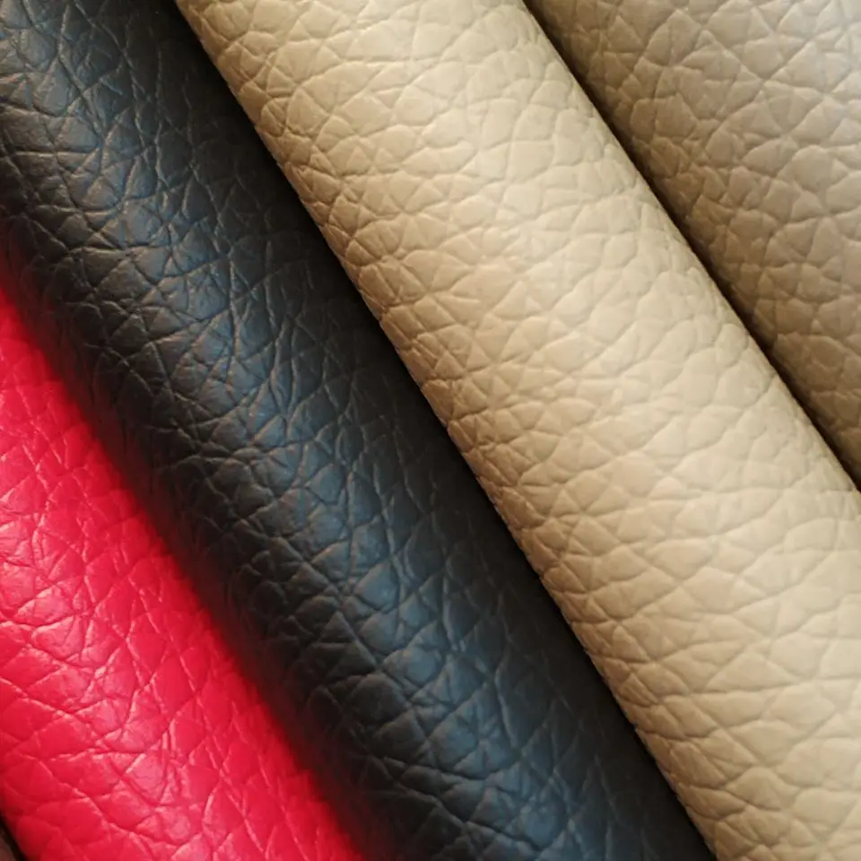 Top quality lowest prices artificial leather cloth for making car seat cover, car inner used leather fabrics factory supplier