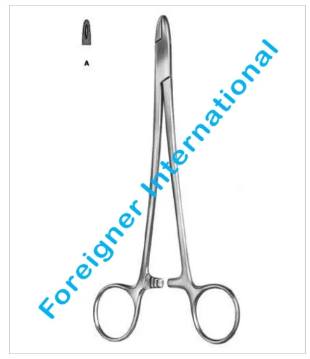 wholesale customized sizing stainless steel high quality Adson Needle Holder One Fenestrated Jaw Stainless Steel
