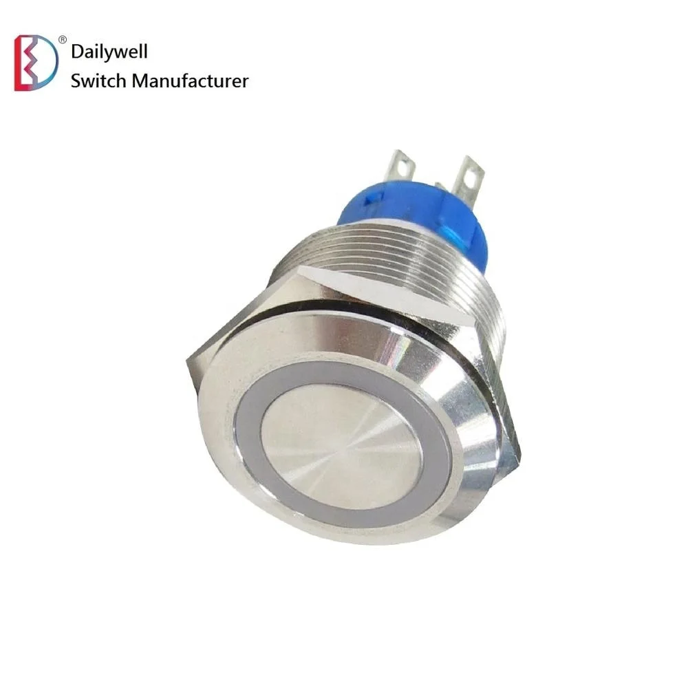 Dailywell 22mm ring illuminated no nc pushbutton switch