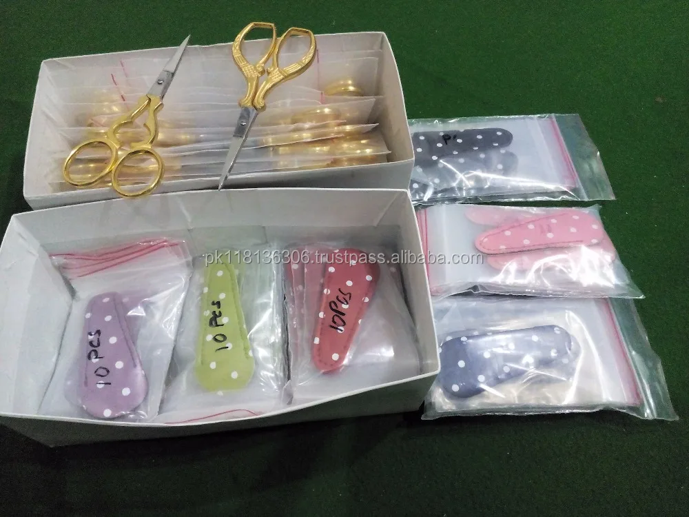 Straight Sharp Blade Scissor With Protective Scissors Case Multi Purpose Small Scissors