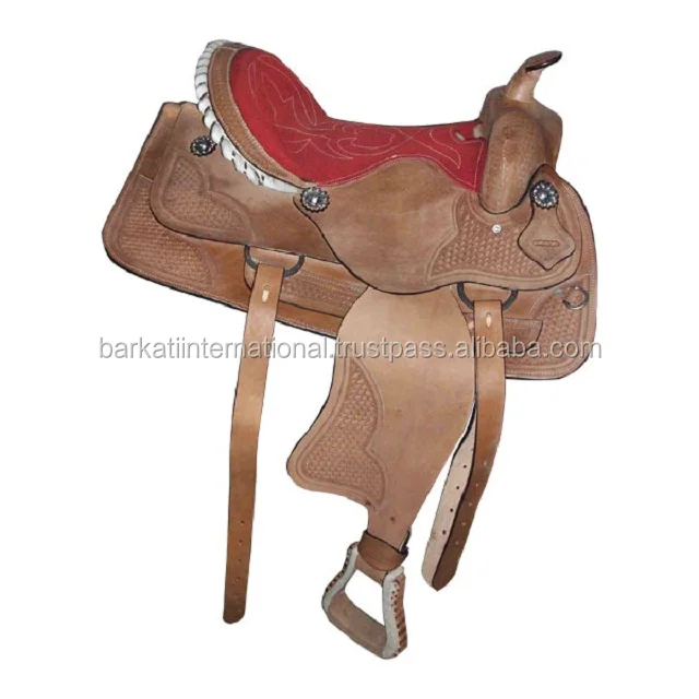 Synthetic Western Horse Saddle Leather Detailed