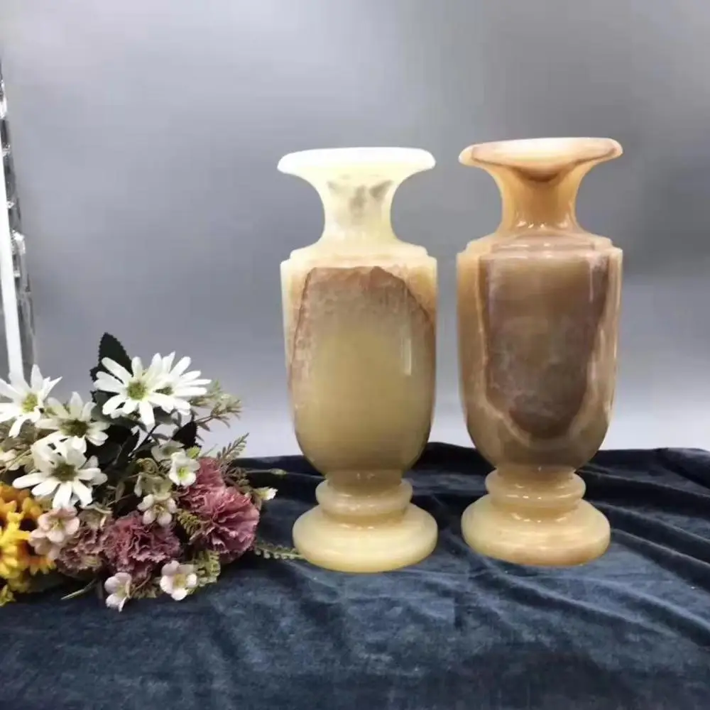Натуральный камень оникс Мраморные Вазы для украшения комнаты