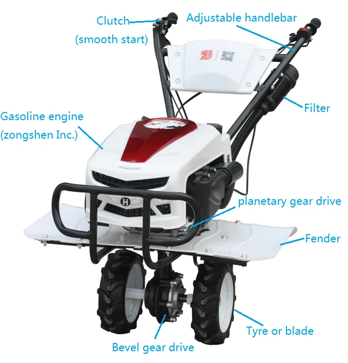 2 wheel dragon horse tractors for sale orchard tiller machine roti machine