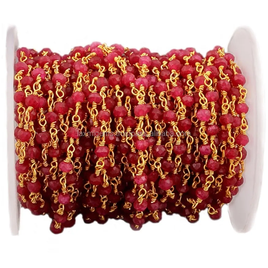 Beautiful Star and 925 sterling silver Rosary Chain Faceted Round Aquamarine Gemstone Beads Necklace