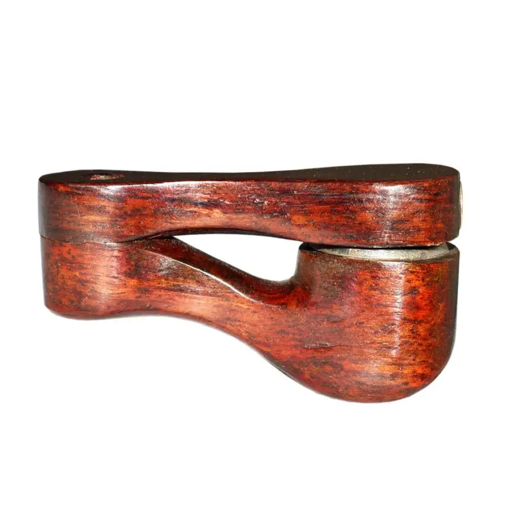 Hand Curved Rose Wood Swivel Lid Smoking Pipes  One hitter smoking pipe