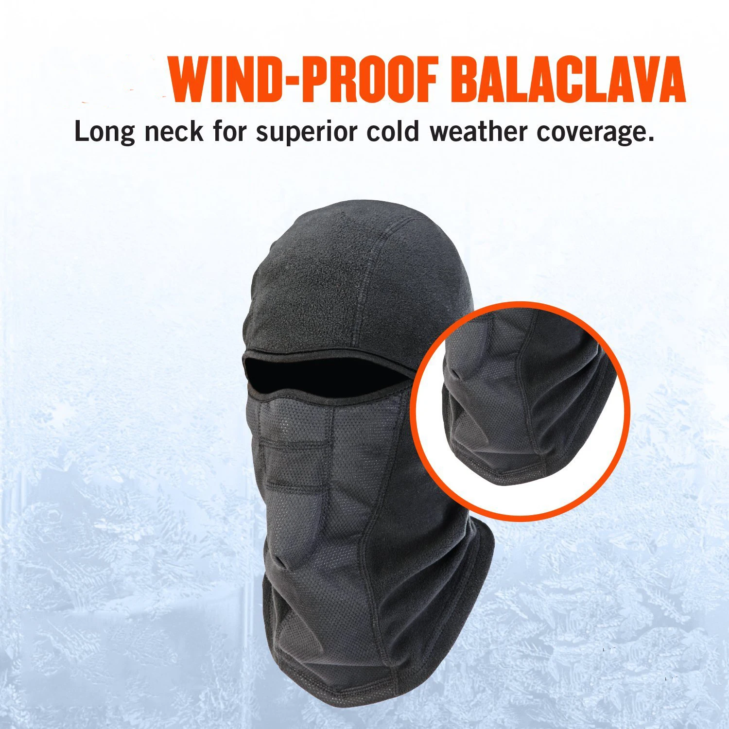 Black Hinged Balaclava Wind-Resistant Thermal Fleece Ski mask balaclavas