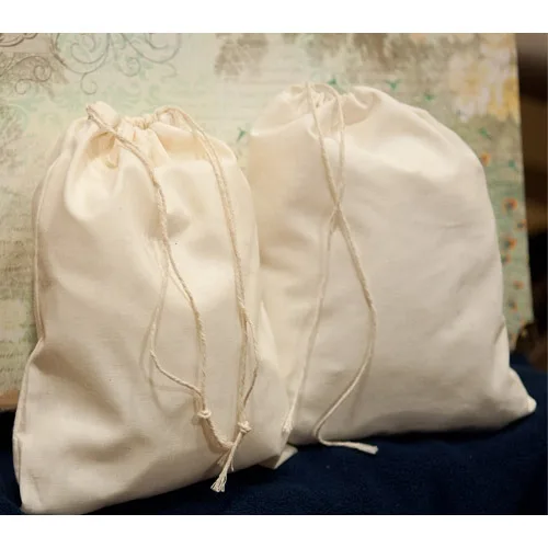 High Quality Cotton Muslin Bags  Cotton Jewelry Pouch  Cotton Muslin Pouch